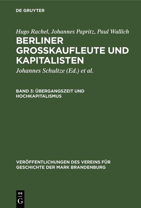 Produktbild: &Uuml;bergangszeit und Hochkapitalismus