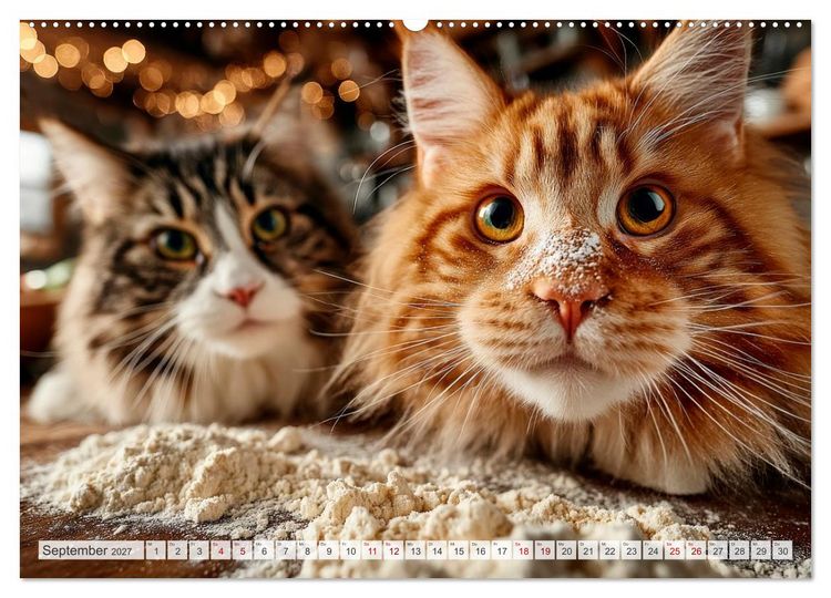 Produktbild: Katzen - Jeder Moment ein Abenteuer (hochwertiger Premium Wandkalender 2027 DIN A2 quer), Kunstdruck in Hochglanz