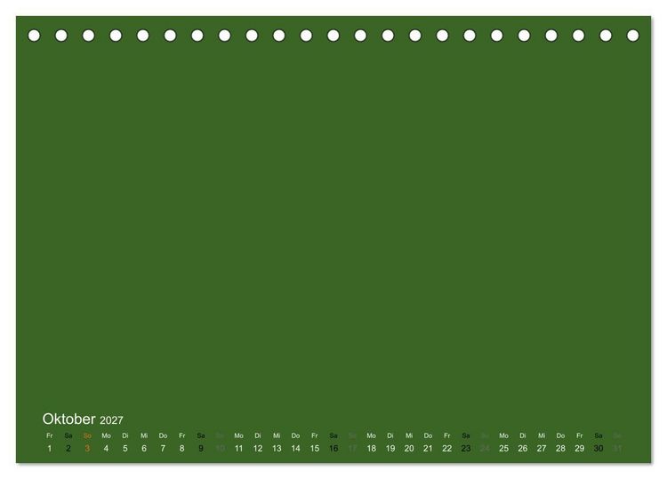 Produktbild: Bastelkalender - dunkel Gr&uuml;n (Tischkalender 2027 DIN A5 quer), CALVENDO Monatskalender