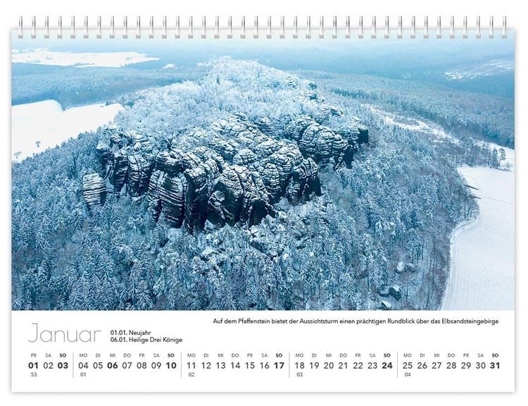 Produktbild: Kalender Sachsen von oben kompakt 2027