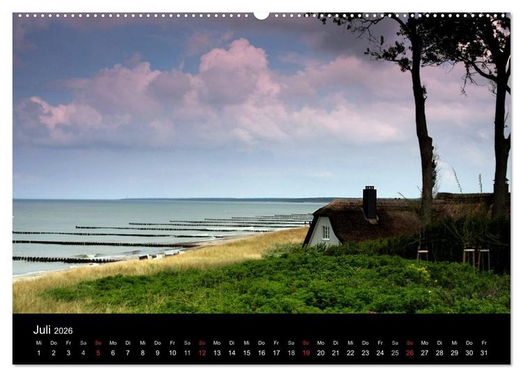Produktbild: Traumhafte Ostseek&uuml;ste (Wandkalender 2026 DIN A2 quer), CALVENDO Monatskalender