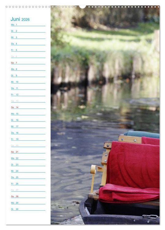 Produktbild: Wunderbarer Spreewald (Wandkalender 2026 DIN A2 hoch), CALVENDO Monatskalender