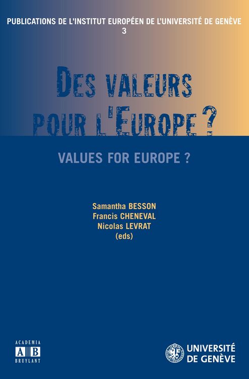 Produktbild: Des valeurs pour l'Europe ?