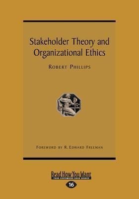 Produktbild: Stakeholder Theory and Organizational Ethics (Large Print 16pt)