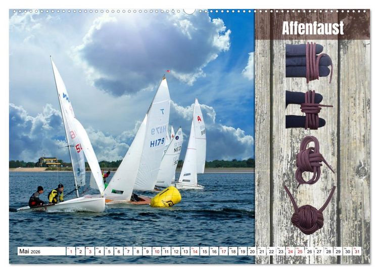 Produktbild: Schnittige Jollen - wichtige Knoten (Wandkalender 2026 DIN A2 quer), CALVENDO Monatskalender