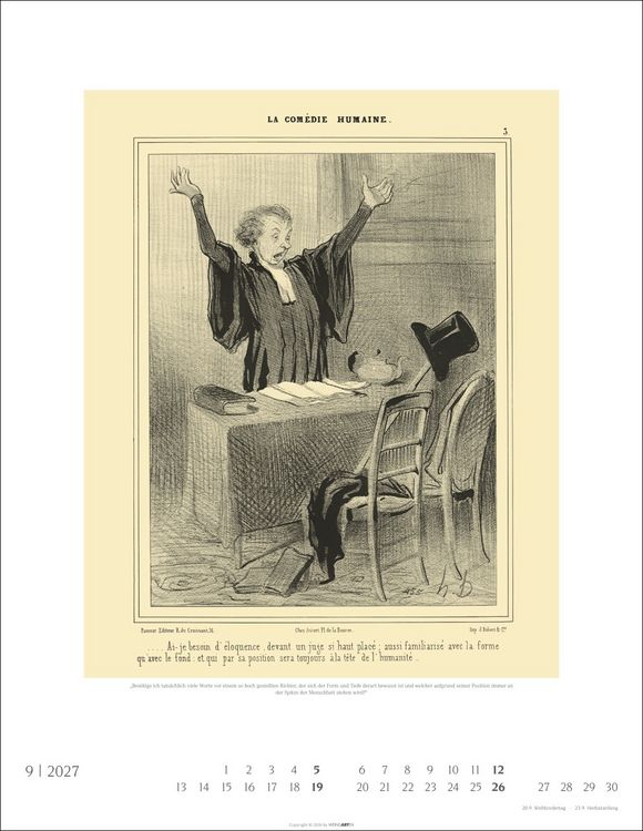 Produktbild: Honor&eacute; Daumier: Die Juristen Kalender 2027