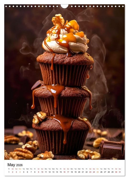 Produktbild: Yummy Cupcakes (Wall Calendar 2026 DIN A3 portrait), CALVENDO 12 Month Wall Calendar
