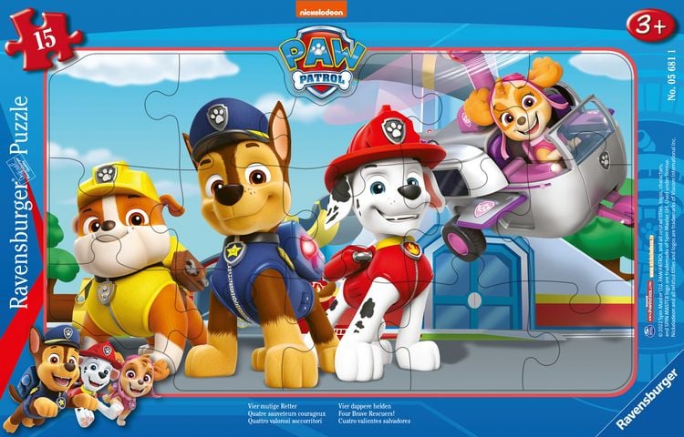 Produktbild: Kinderpuzzle 15 Teile - Paw Patrol - Vier mutige Retter