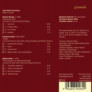 Produktbild: Jazz-Violinkonzerte
