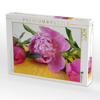 Produktbild: CALVENDO Puzzle Pfingstrosen - Ein Motiv aus dem Kalender Momente zum Innehalten | 1000 Teile Lege-Gr&ouml;&szlig;e 64x48cm Foto-Puzzle f&uuml;r gl&uuml;ckliche Stunden