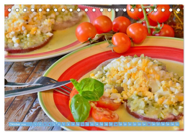 Produktbild: Brotzeit. Z&uuml;nftige Schmankerl der bayerischen Kultur (Tischkalender 2026 DIN A5 quer), CALVENDO Monatskalender