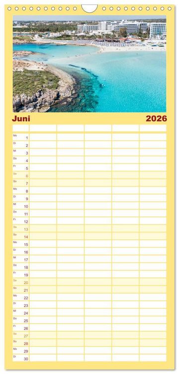 Produktbild: Familienplaner 2026 - Zypern - Eine bezaubernde Reise. mit 5 Spalten (Wandkalender, 21 x 45 cm) CALVENDO