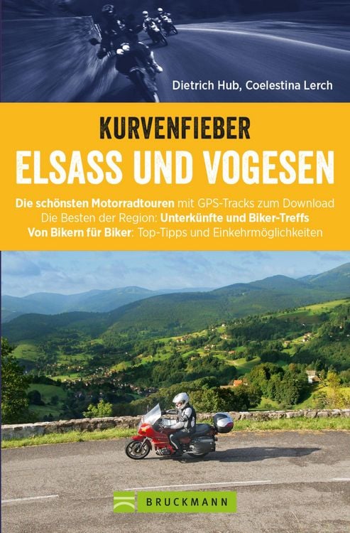 Produktbild: Motorradführer im Taschenformat: Bruckmanns Motorradführer Elsass. Touren - Karten - Tipps.