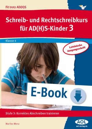 Produktbild: Schreib-/Rechtschreibkurs f&uuml;r AD(H)S-Kinder 3 LA