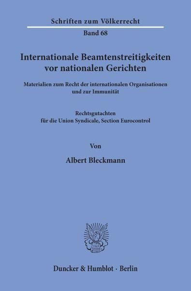 Produktbild: Internationale Beamtenstreitigkeiten vor nationalen Gerichten.