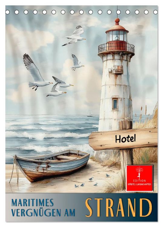 Produktbild: Maritimes Vergn&uuml;gen am Strand (Tischkalender 2026 DIN A5 hoch), CALVENDO Monatskalender
