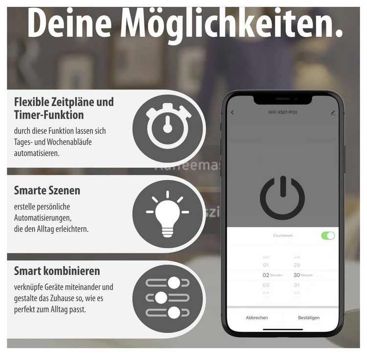 Produktbild: Brennenstuhl brennenstuhl&reg;Connect 1179060020 LED-Au&szlig;enstrahler 36W Leuchtfarben: Wei&szlig;
