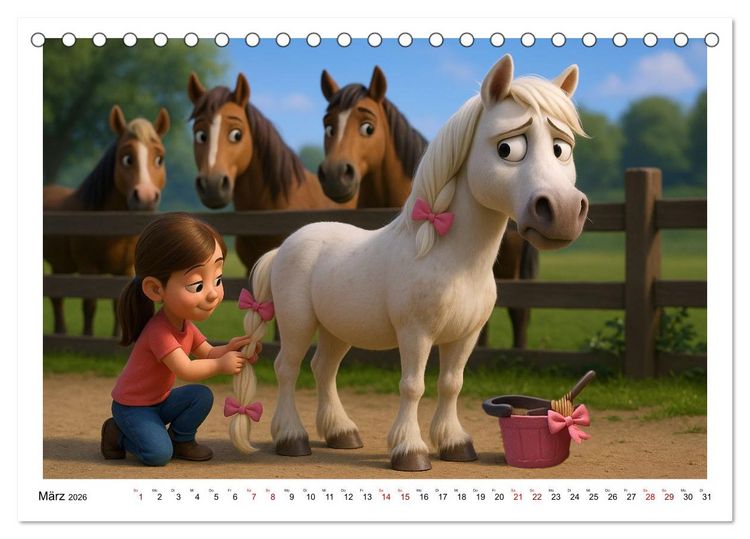 Produktbild: M&auml;dchen brauchen ein Hoppi (Tischkalender 2026 DIN A5 quer), CALVENDO Monatskalender
