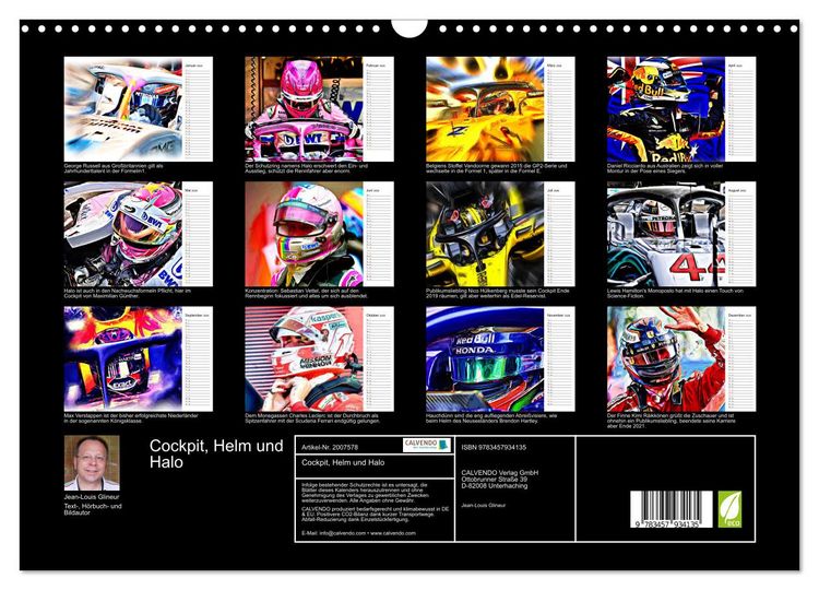 Produktbild: Cockpit, Helm und Halo (Wandkalender 2026 DIN A3 quer), CALVENDO Monatskalender