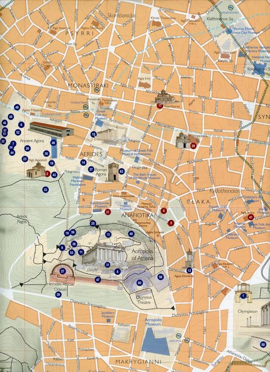 Produktbild: Stadtplan Ancient Athens/ Modern Athens 1:4600