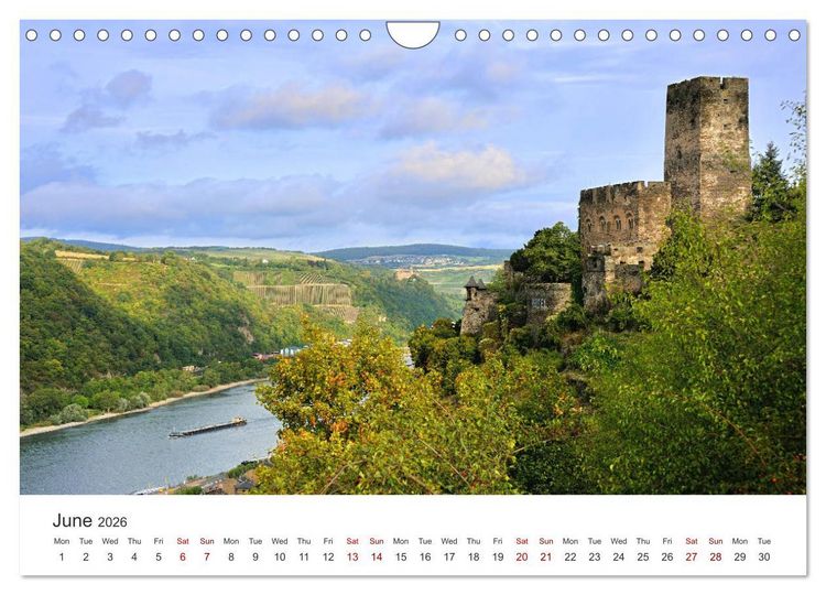 Produktbild: Rhine Valley and Castles (Wall Calendar 2026 DIN A4 landscape), CALVENDO 12 Month Wall Calendar