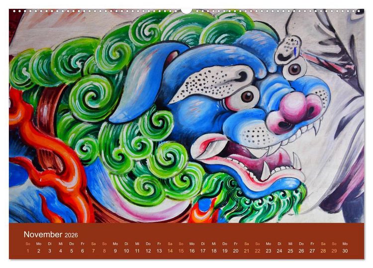 Produktbild: Buddhistische G&ouml;tter, G&ouml;tzen und D&auml;monen (hochwertiger Premium Wandkalender 2026 DIN A2 quer), Kunstdruck in Hochglanz