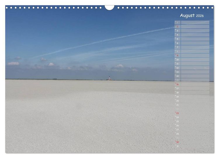 Produktbild: Strandspaziergang / Geburtstagskalender (Wandkalender 2026 DIN A3 quer), CALVENDO Monatskalender