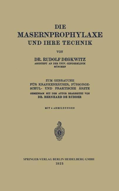 Produktbild: Die Masernprophylaxe und Ihre Technik