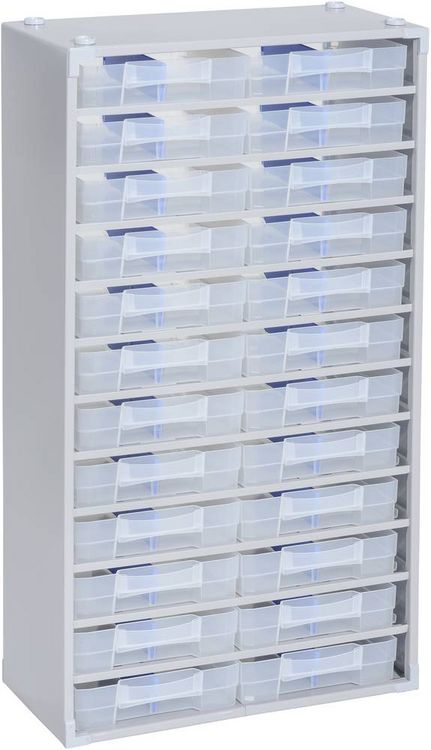 Produktbild: Allit 464810 Kleinteilmagazin VarioPlus ProM 57/48 (B x H x T) 300 x 565 x 140 mm Silber 1 St.
