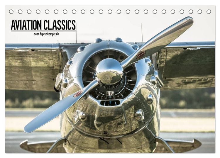 Produktbild: AVIATION CLASSICS seen by custompix.de (Tischkalender 2026 DIN A5 quer), CALVENDO Monatskalender