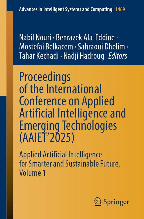 Produktbild: Proceedings of the International Conference on Applied Artificial Intelligence and Emerging Technologies (AAIET&rsquo;2025)