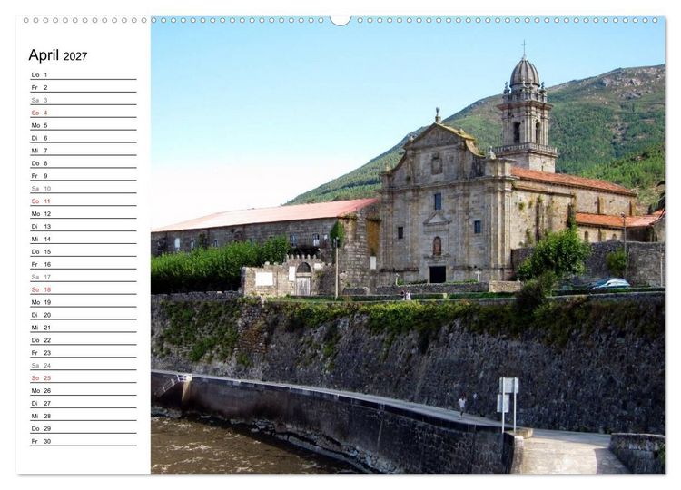 Produktbild: Camino Portugues - Jakobsweg (hochwertiger Premium Wandkalender 2027 DIN A2 quer), Kunstdruck in Hochglanz