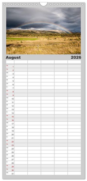Produktbild: Familienplaner 2026 - Licht des Nordens mit 5 Spalten (Wandkalender, 21 x 45 cm) CALVENDO