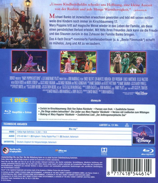 Produktbild: Mary Poppins R&uuml;ckkehr