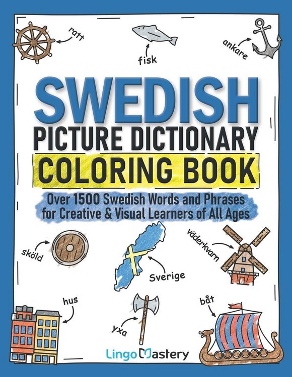 Produktbild: Swedish Picture Dictionary Coloring Book
