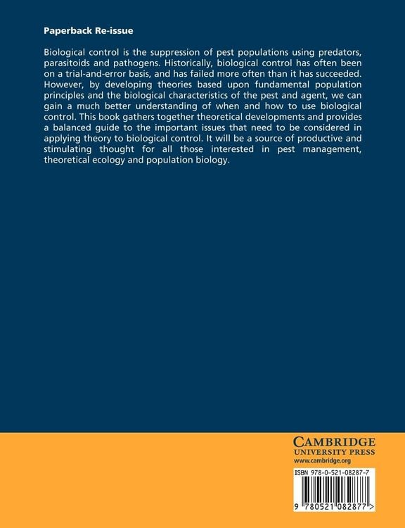 Produktbild: Theoretical Approaches to Biological Control