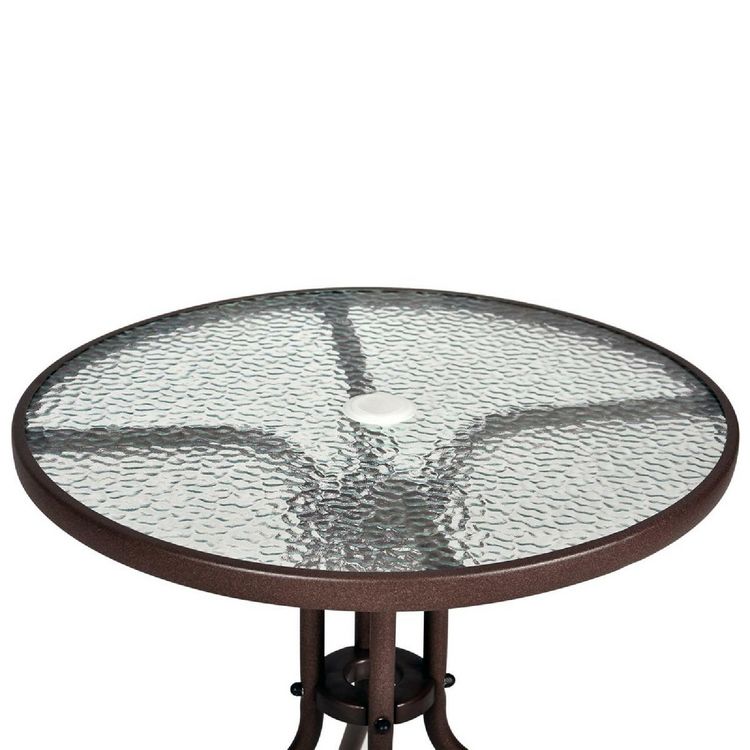Produktbild: 3-tlg. Bistroset Balkon Stuhl Tisch Set Braun