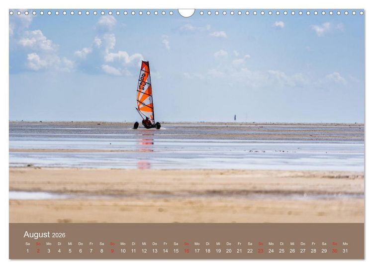 Produktbild: R&ouml;m&ouml; - Wasser, Wind und endloser Strand (Wandkalender 2026 DIN A3 quer), CALVENDO Monatskalender