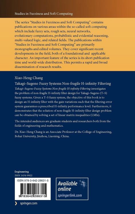Produktbild: Takagi-Sugeno Fuzzy Systems Non-fragile H-infinity Filtering