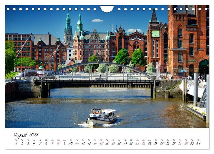 Produktbild: Mit Hamburg durchs Jahr 2027 (Wandkalender 2027 DIN A4 quer), CALVENDO Monatskalender