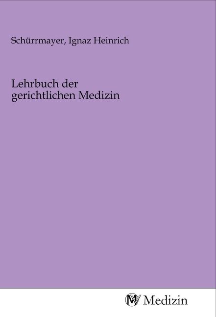 Produktbild: Lehrbuch der gerichtlichen Medizin