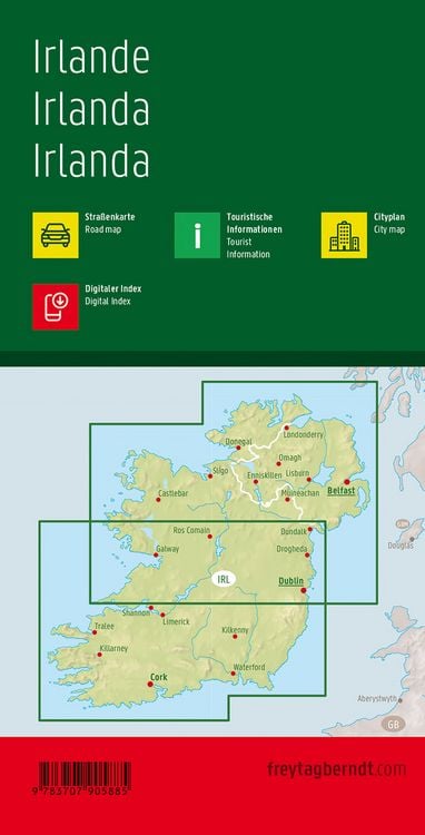 Produktbild: Freytag & berndt Stra&szlig;enkarte Irland 1:350.000