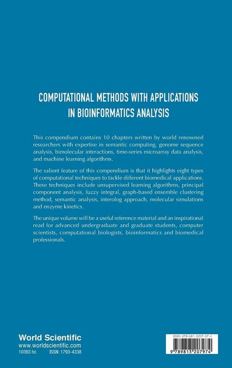 Produktbild: Computational Methods with Appl in Bioinformatics Analysis