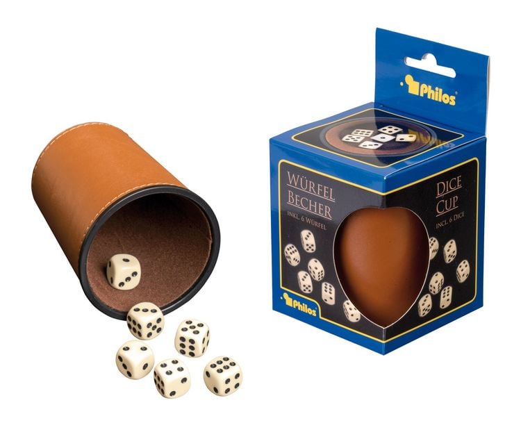 Produktbild: Philos 6696 - W&uuml;rfelbecher mit 6 W&uuml;rfel