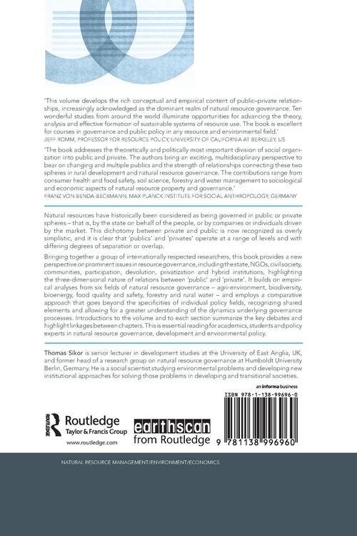 Produktbild: Public and Private in Natural Resource Governance