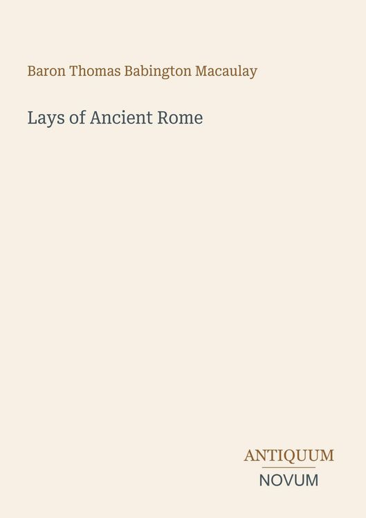 Produktbild: Lays of Ancient Rome