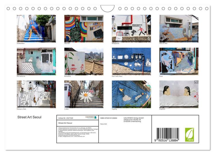 Produktbild: Street Art Seoul (Wandkalender 2026 DIN A4 quer), CALVENDO Monatskalender