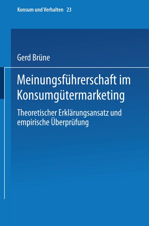 Produktbild: Meinungsf&uuml;hrerschaft im Konsumg&uuml;termarketing