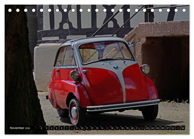 Produktbild: BMW Isetta - Die Knutschkugel (Tischkalender 2026 DIN A5 quer), CALVENDO Monatskalender