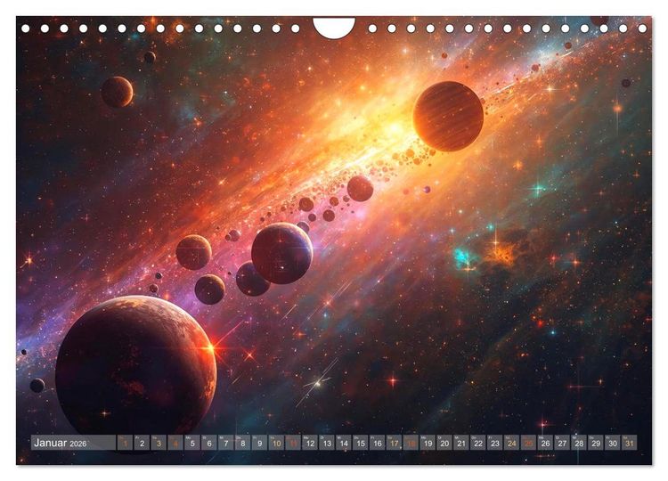 Produktbild: Fantastische Sternenwelten (Wandkalender 2026 DIN A4 quer), CALVENDO Monatskalender